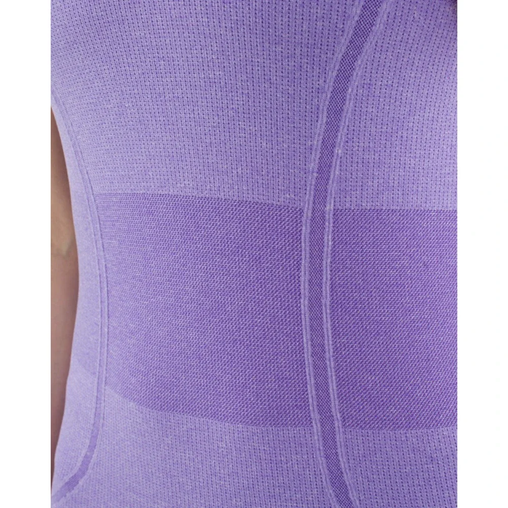 Lululemon Run Swiftly V Neck Short Sleeve Top Purple 8